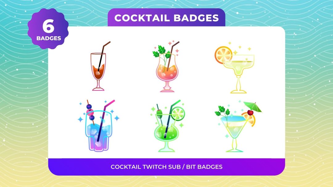 COCKTAIL TWITCH BADGES